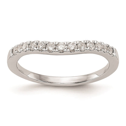 14K Weißgold Ehering mit natürlichen Diamanten