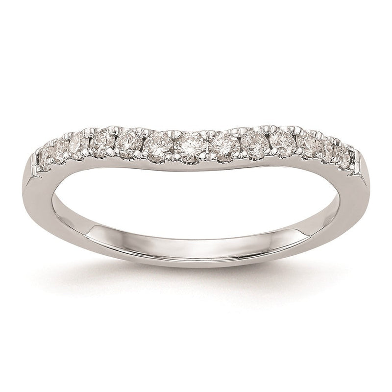 14K Weißgold Ehering mit natürlichen Diamanten