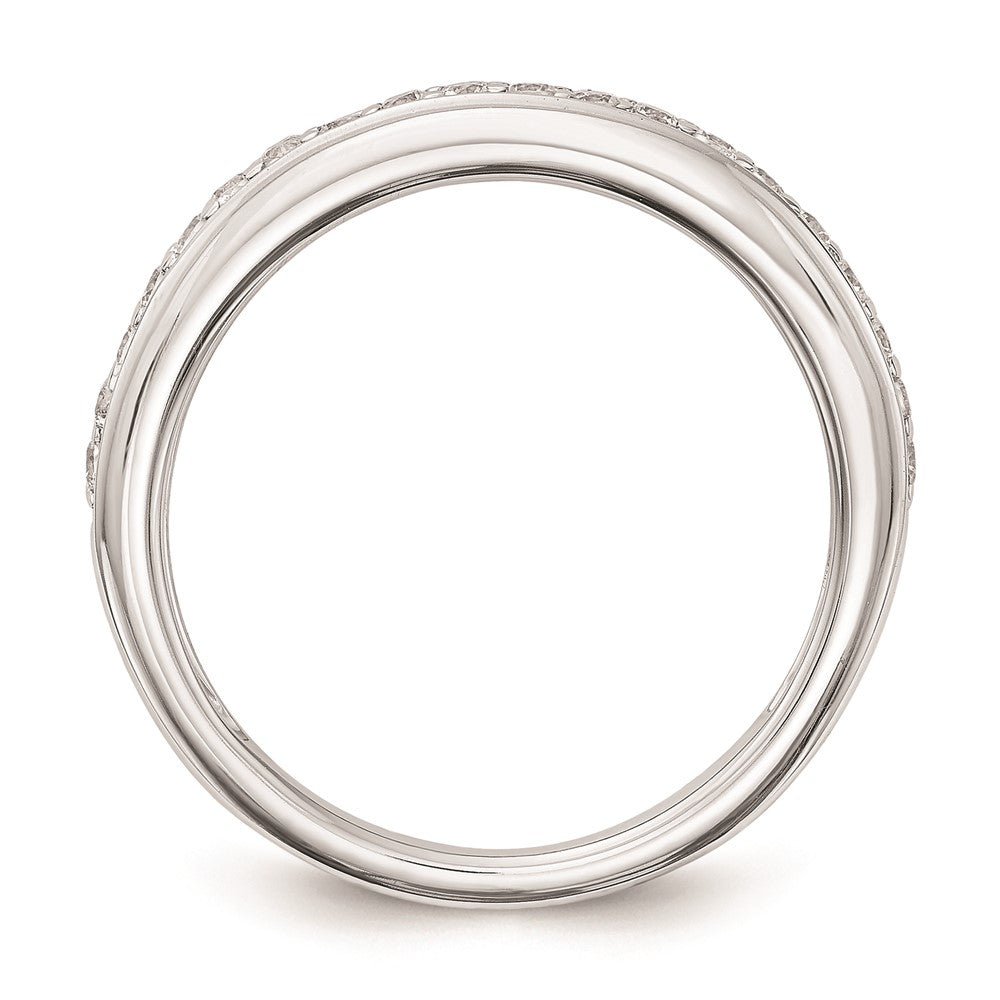 14K Weißgold Ehering mit natürlichen Diamanten