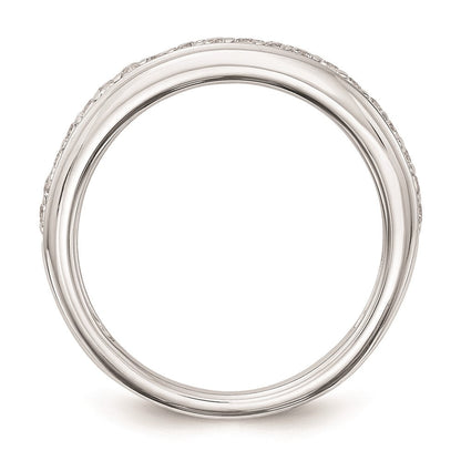 14K Weißgold Ehering mit natürlichen Diamanten