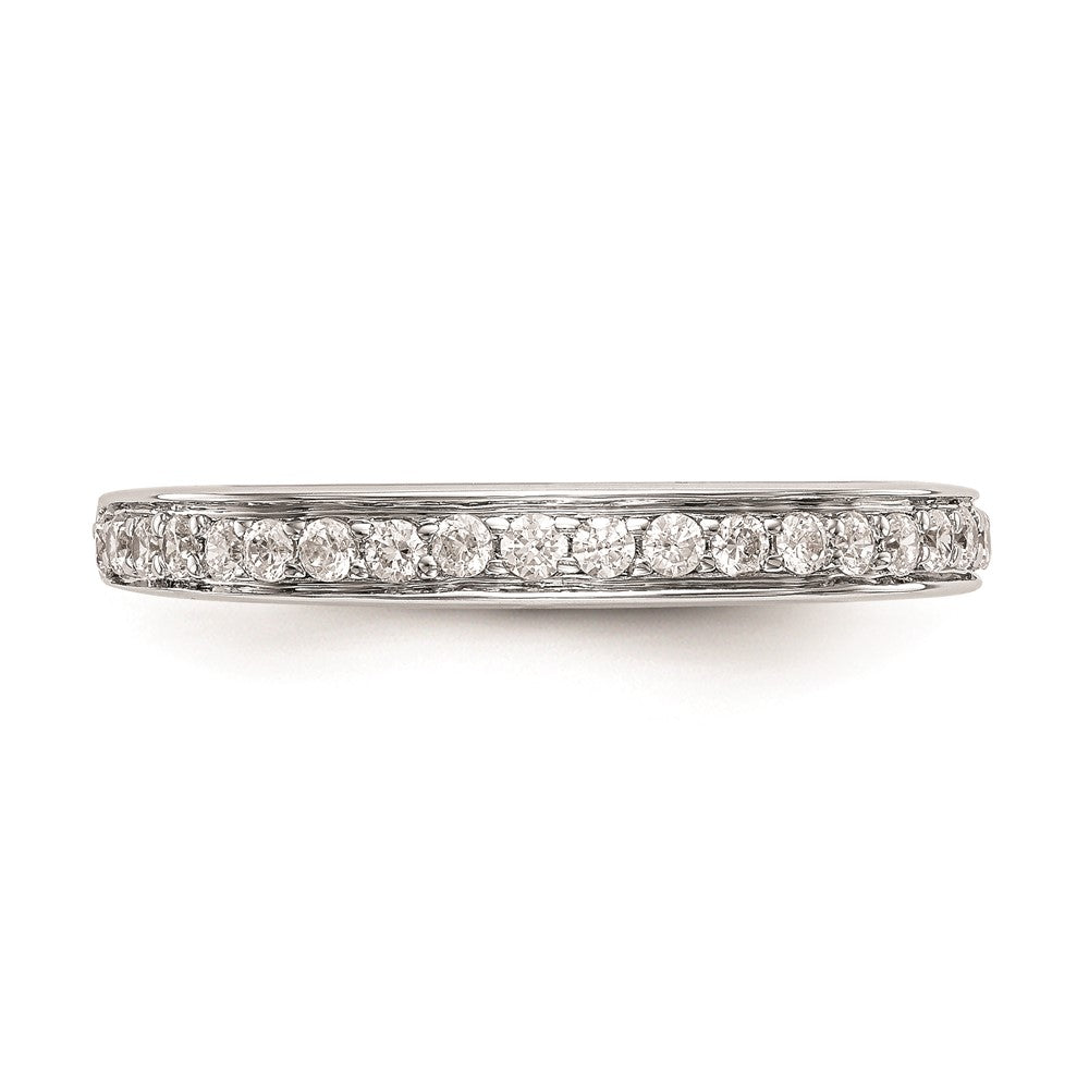 14K Weißgold Ehering mit natürlichen Diamanten