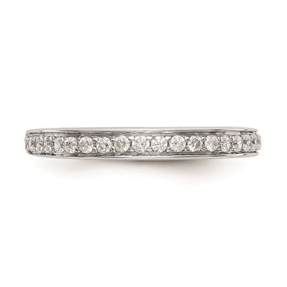 14K Weißgold Ehering mit natürlichen Diamanten