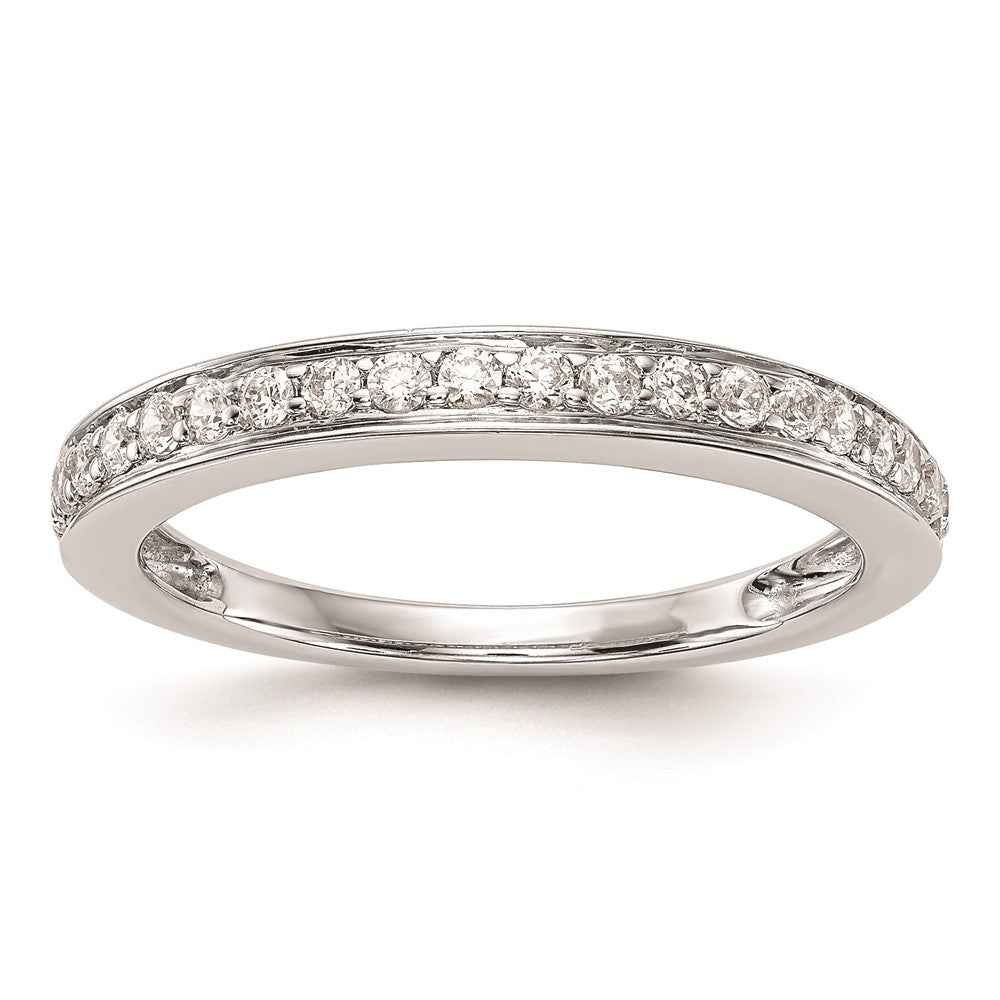 14K Weißgold Ehering mit natürlichen Diamanten