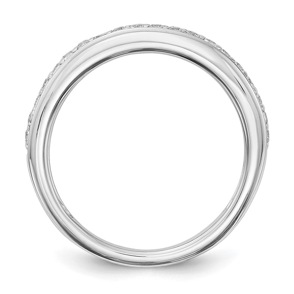 14K Weißgold Ehering mit Laborgezüchteten Diamanten, VS/SI+ G+
