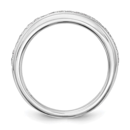 14K Weißgold Ehering mit Laborgezüchteten Diamanten, VS/SI+ G+