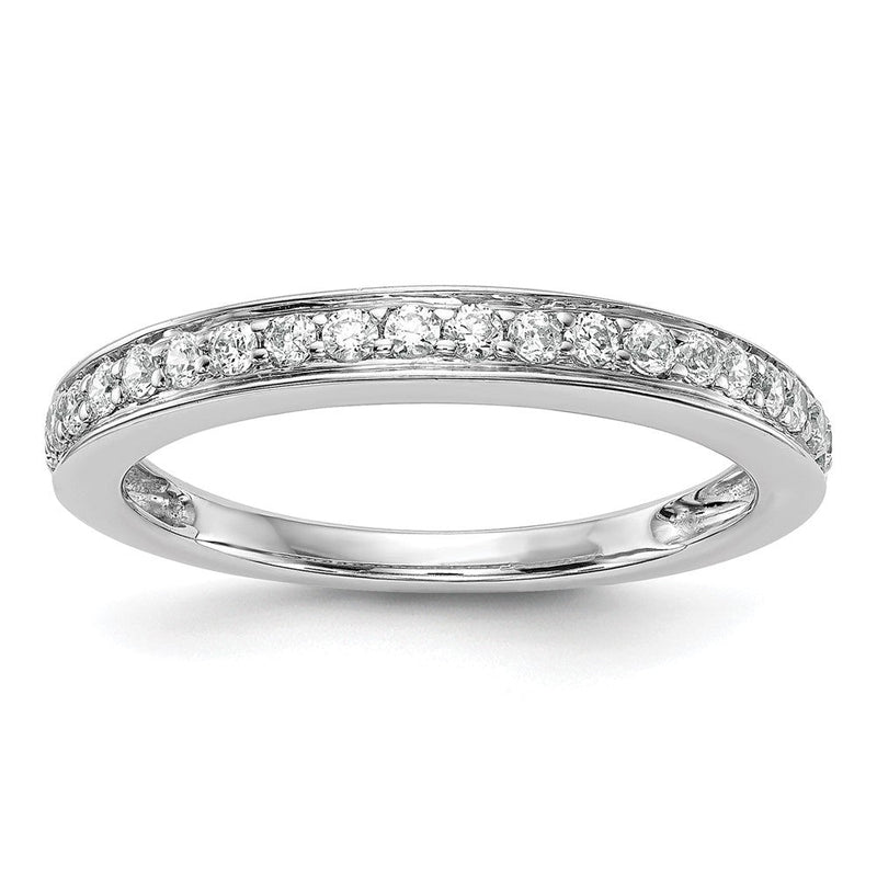 14K Weißgold Ehering mit Laborgezüchteten Diamanten, VS/SI+ G+