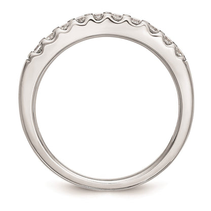 14K Weißgold Damen-Ehering mit natürlichen Diamanten