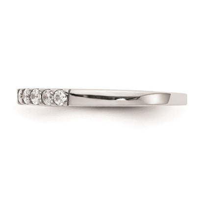 14K Weißgold Damen-Ehering mit natürlichen Diamanten