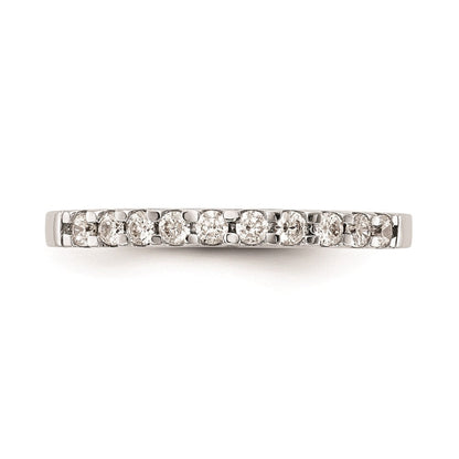 14K Weißgold Damen-Ehering mit natürlichen Diamanten