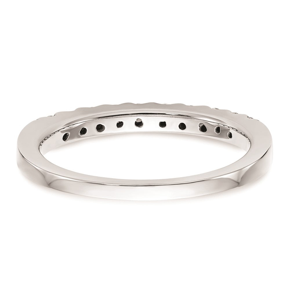 14K Weißgold Damen-Ehering mit natürlichen Diamanten