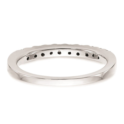 14K Weißgold Damen-Ehering mit natürlichen Diamanten