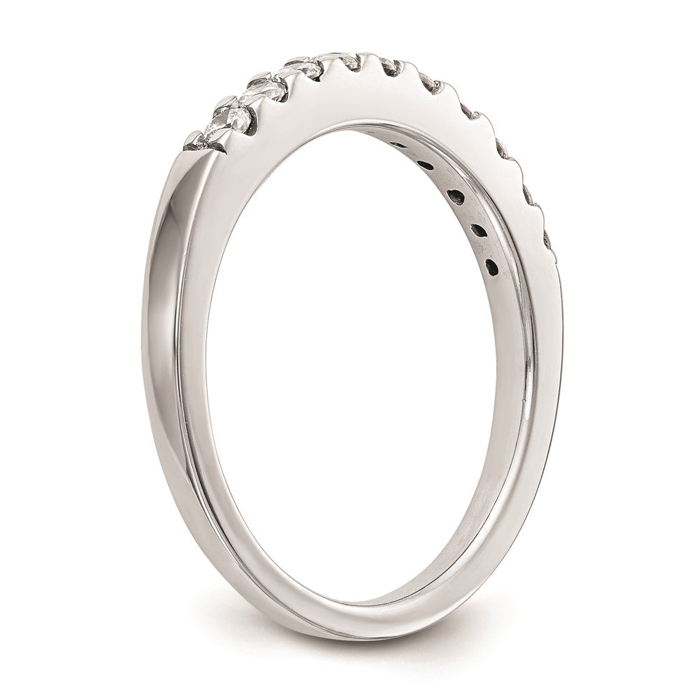14K Weißgold Damen-Ehering mit natürlichen Diamanten