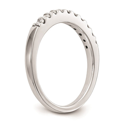 14K Weißgold Damen-Ehering mit natürlichen Diamanten
