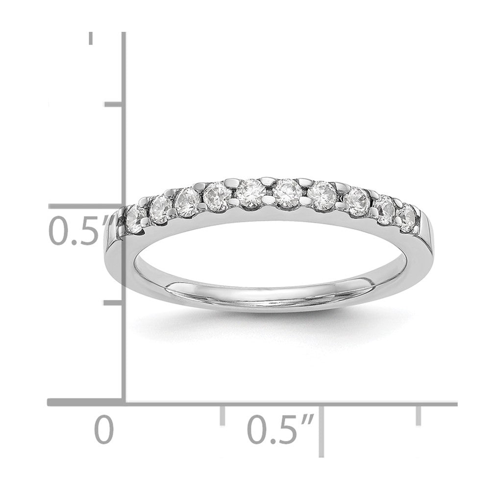 14K Weißgold Damen-Ehering mit natürlichen Diamanten