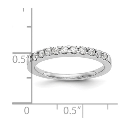14K Weißgold Damen-Ehering mit natürlichen Diamanten