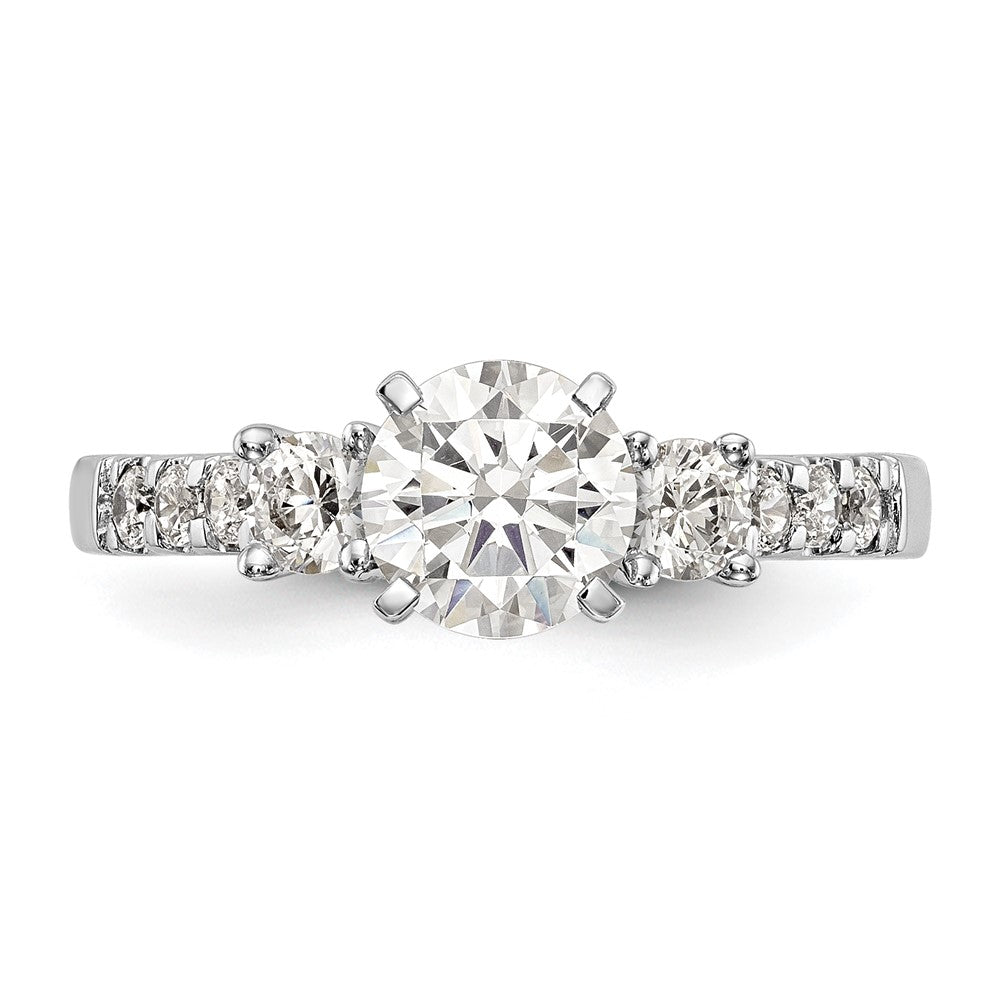 14K Weißgold 1/5 Ct. Im Labor Gezüchtet Diamant Vs/si+ G+ Halbfassung Stift Set Verlobungsring
