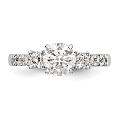 14K Weißgold 1/5 Ct. Im Labor Gezüchtet Diamant Vs/si+ G+ Halbfassung Stift Set Verlobungsring
