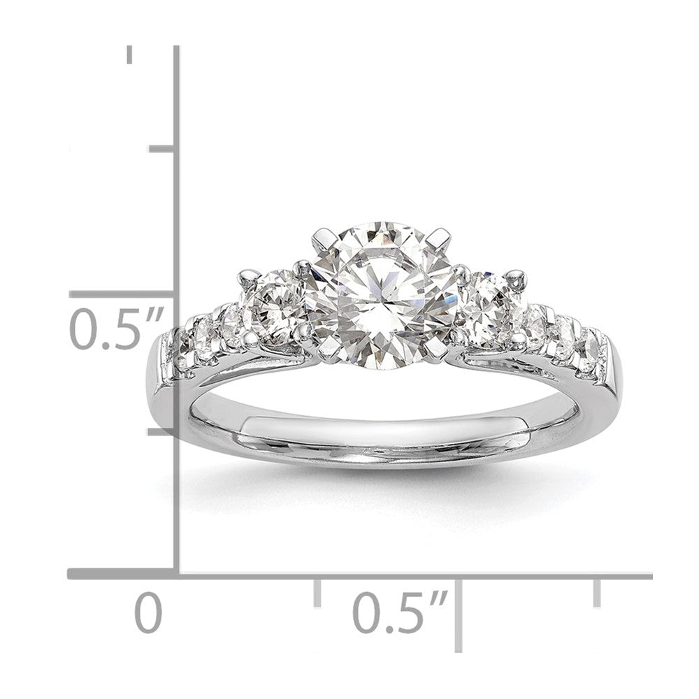 14K Weißgold 1/5 Ct. Im Labor Gezüchtet Diamant Vs/si+ G+ Halbfassung Stift Set Verlobungsring