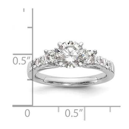 14K Weißgold 1/5 Ct. Im Labor Gezüchtet Diamant Vs/si+ G+ Halbfassung Stift Set Verlobungsring