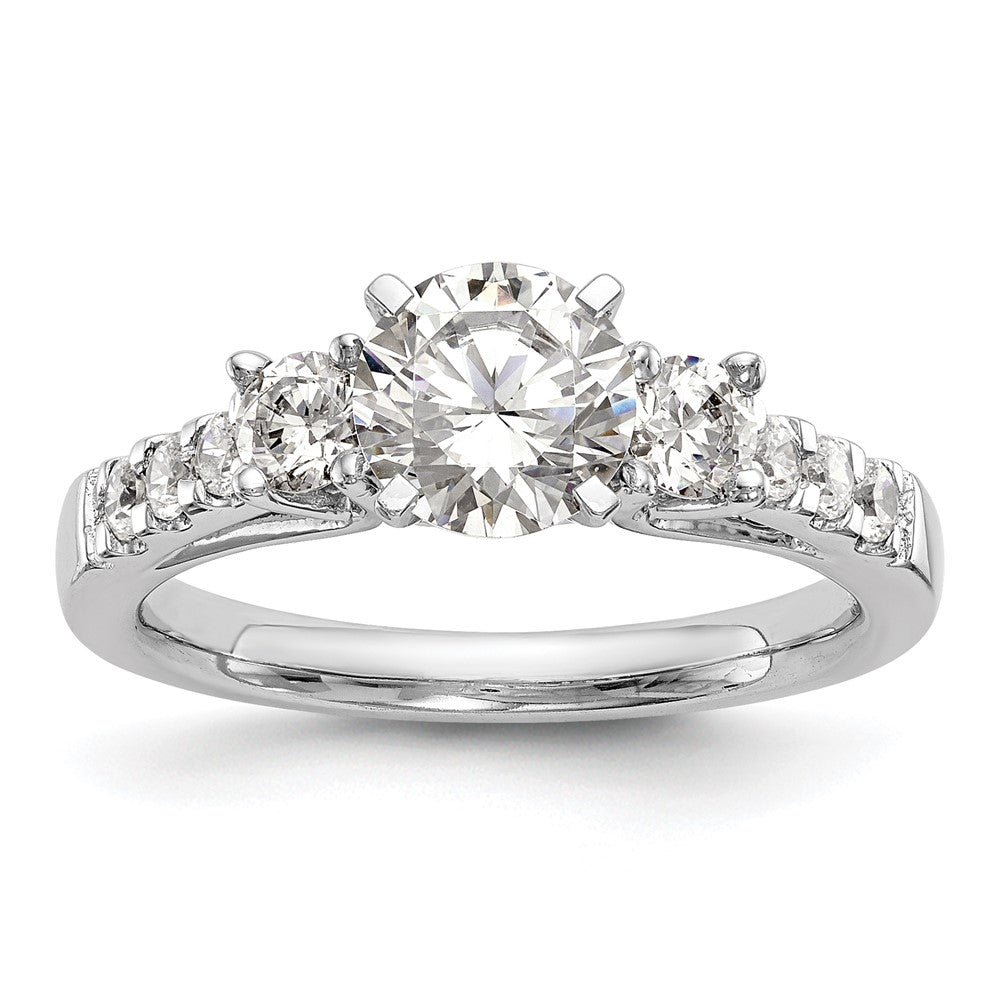 14K Weißgold 1/5 Ct. Im Labor Gezüchtet Diamant Vs/si+ G+ Halbfassung Stift Set Verlobungsring