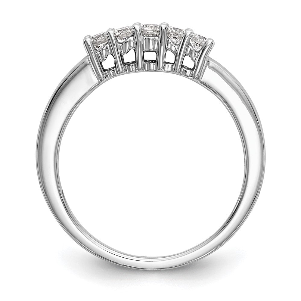 14K Weißgold Ehering mit natürlichen Diamanten