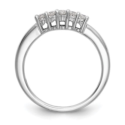 14K Weißgold Ehering mit natürlichen Diamanten