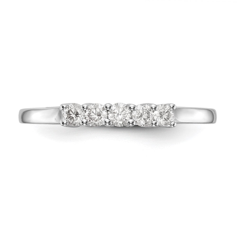 14K Weißgold Ehering mit natürlichen Diamanten