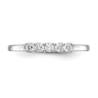 14K Weißgold Ehering mit natürlichen Diamanten