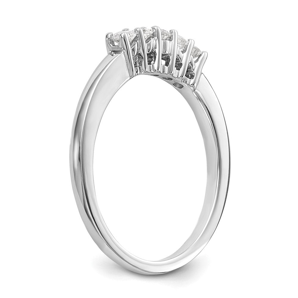 14K Weißgold Ehering mit natürlichen Diamanten