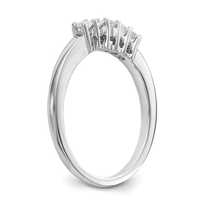 14K Weißgold Ehering mit natürlichen Diamanten