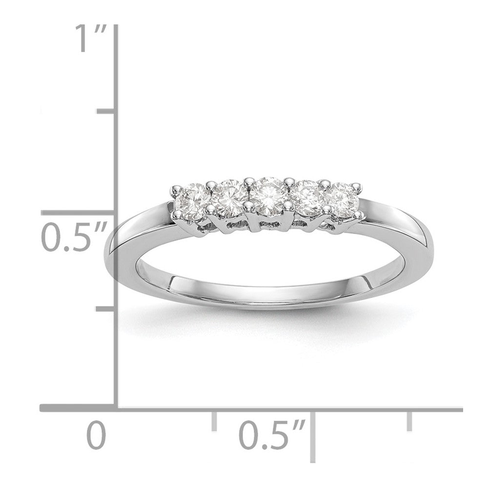 14K Weißgold Ehering mit natürlichen Diamanten