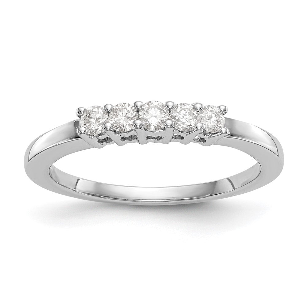 14K Weißgold Ehering mit natürlichen Diamanten
