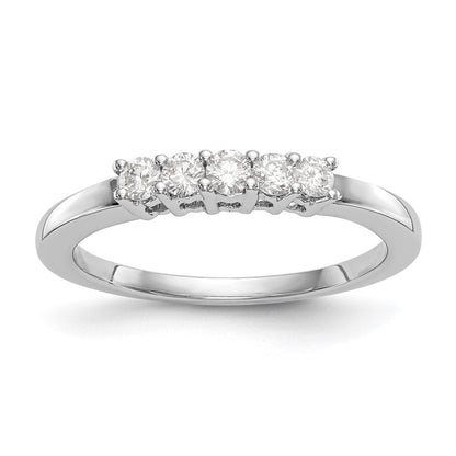 14K Weißgold Ehering mit natürlichen Diamanten
