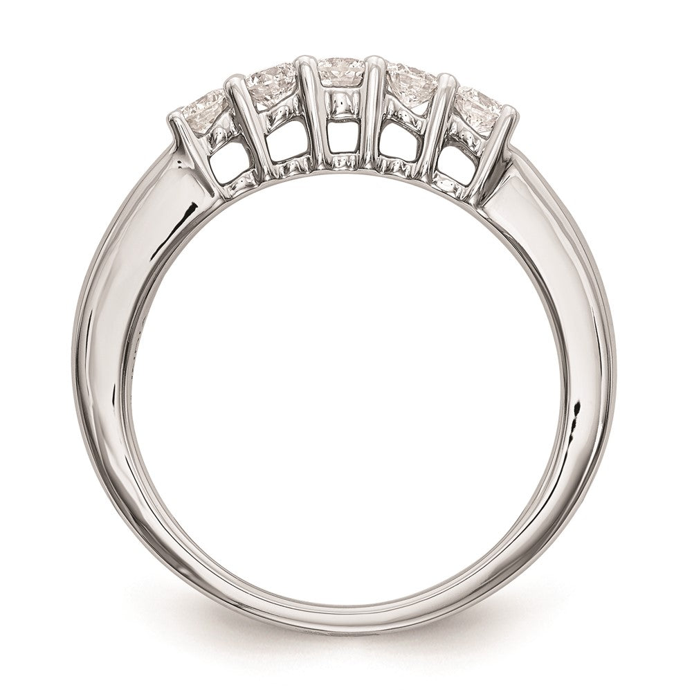 14K Weißgold Ehering mit natürlichen Diamanten