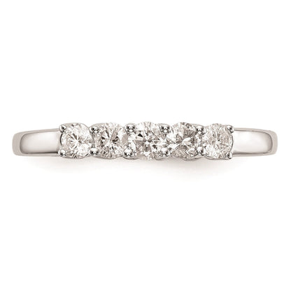 14K Weißgold Ehering mit natürlichen Diamanten