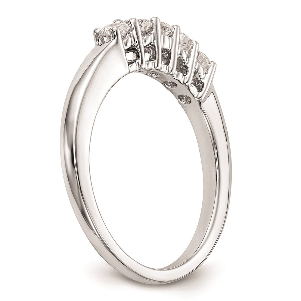14K Weißgold Ehering mit natürlichen Diamanten
