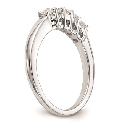 14K Weißgold Ehering mit natürlichen Diamanten