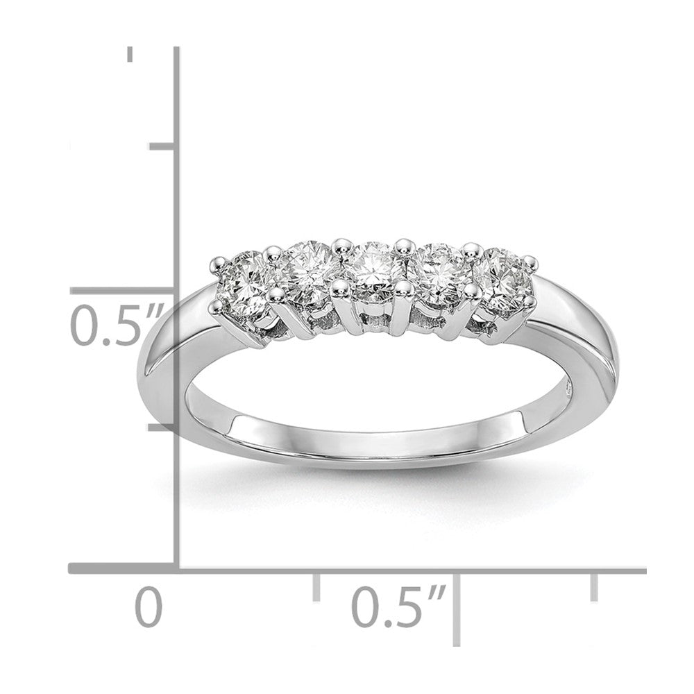 14K Weißgold Ehering mit natürlichen Diamanten