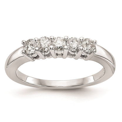 14K Weißgold Ehering mit natürlichen Diamanten
