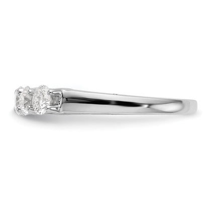 14K Weißgold 5 Stein 7/8 Karat Diamant Komplett Ehering