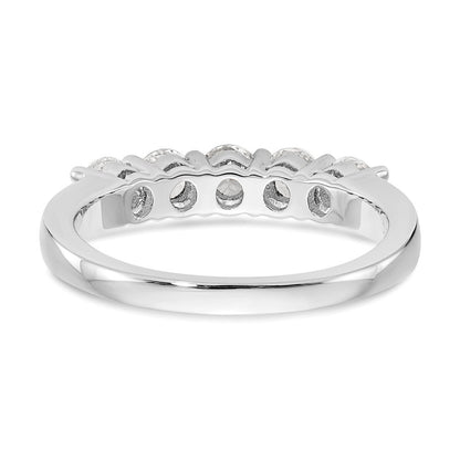 14K Weißgold 5 Stein 7/8 Karat Diamant Komplett Ehering