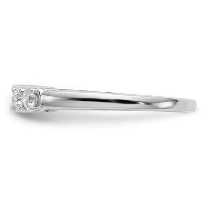 14K Weißgold Verlobungsring mit 5 Diamanten in Krappenfassung