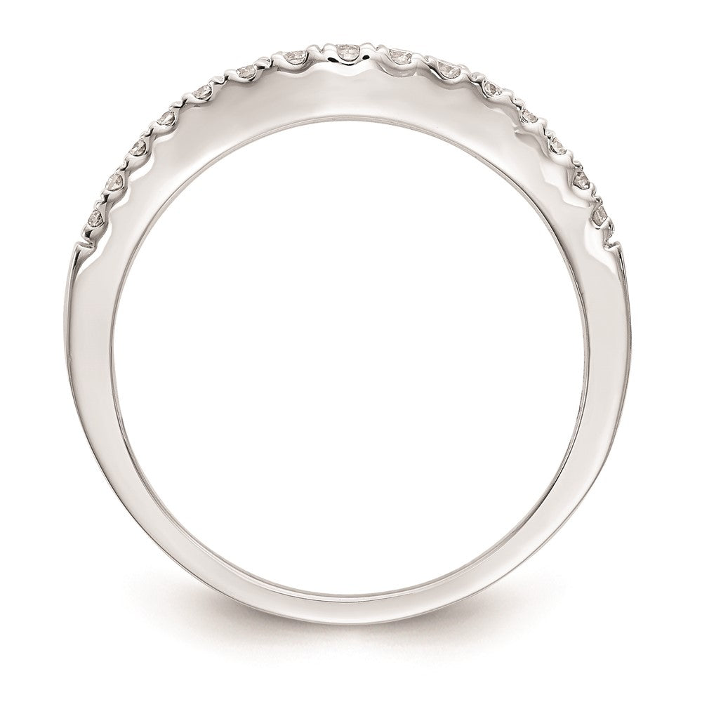 14K Weißgold Ehering mit natürlichen Diamanten
