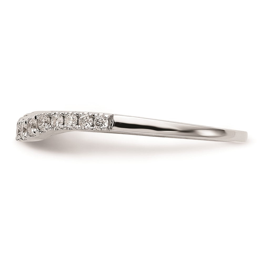 14K Weißgold Ehering mit natürlichen Diamanten