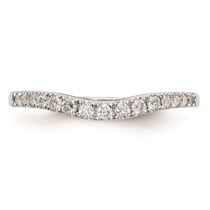 14K Weißgold Ehering mit natürlichen Diamanten
