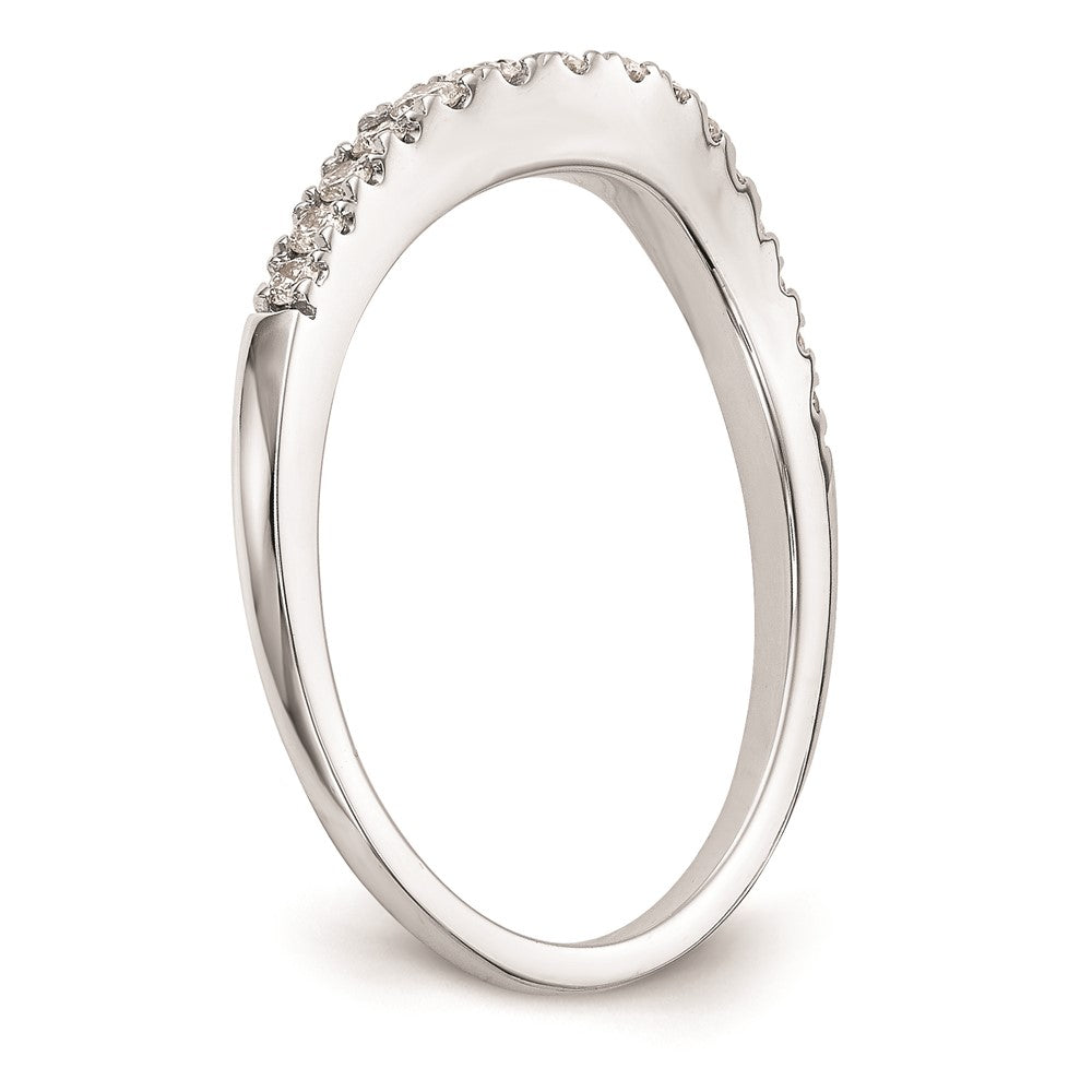 14K Weißgold Ehering mit natürlichen Diamanten