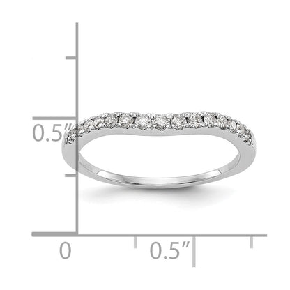 14K Weißgold Ehering mit natürlichen Diamanten