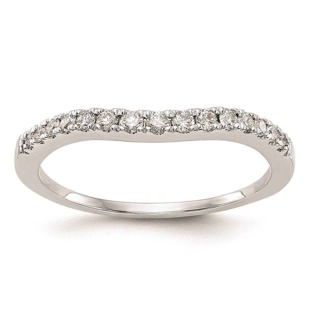 14K Weißgold Ehering mit natürlichen Diamanten