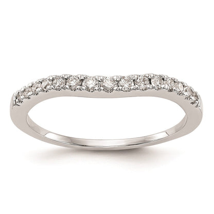 14K Weißgold Ehering mit natürlichen Diamanten
