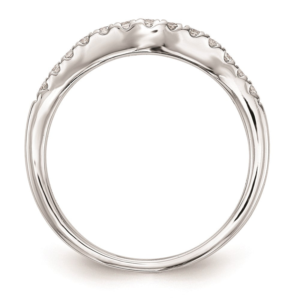 14K Weißgold Ehering mit natürlichen Diamanten